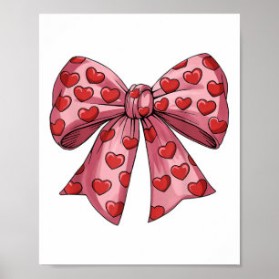 Valentines Day Shirts For Girls Women Coquette Bow Poster