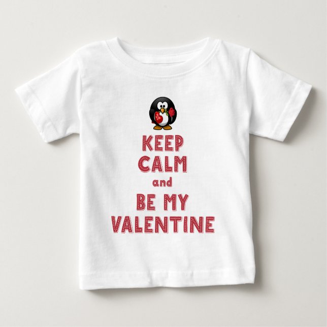 Valentines Day Shirts For Toddlers Keep Calm White (Front)