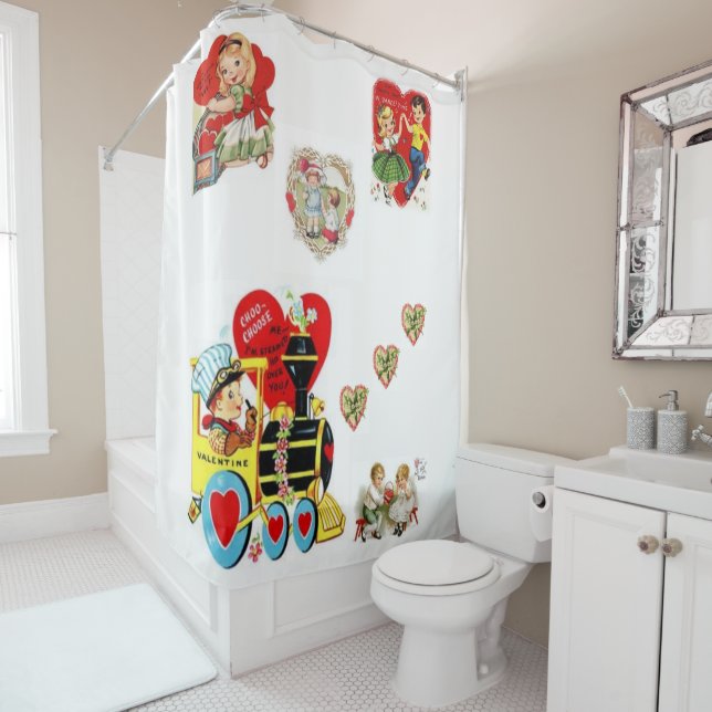 Valentine's Day Shower Curtain (In Situ)