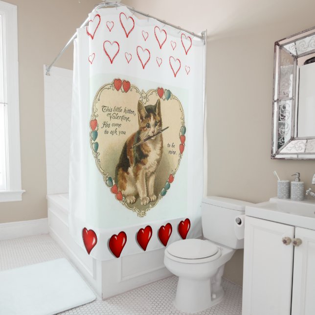 Valentines Day shower curtain (In Situ)