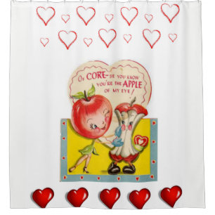 Valentines Day shower curtain