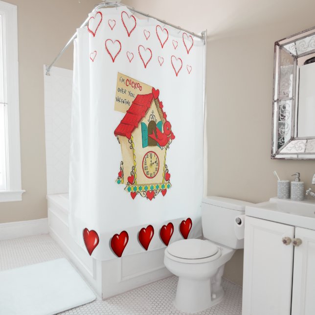 Valentines Day shower curtain (In Situ)
