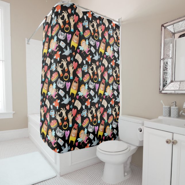 Valentine's Day Shower Curtain (In Situ)