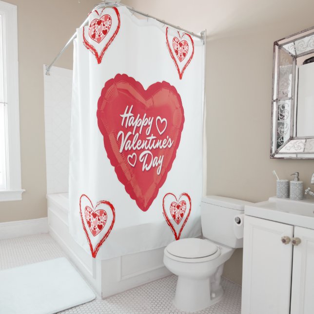 Valentine's Day Shower Curtain (In Situ)