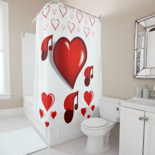Valentines Day shower curtain