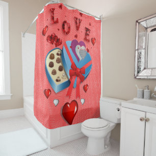 Valentine's Day Shower Curtain, Love Shower Curtain
