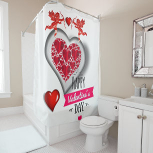 Valentine's Day Shower Curtain, Paris France Shower Curtain
