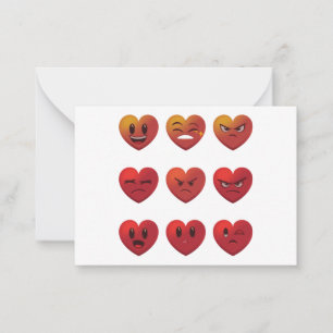 Valentines Day Silly Faces Hearts Funny Card