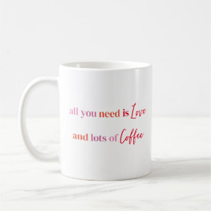 Valentine's Day Simple Love Calligraphy Custom Coffee Mug