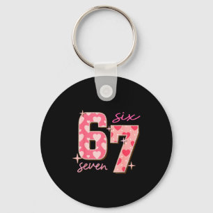 Valentines Day Six Seven 67 Meme 6 7 Heart Boys Gi Key Ring