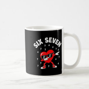 Valentines Day Six Seven 6 7 Meme Dab Heart Funny Coffee Mug