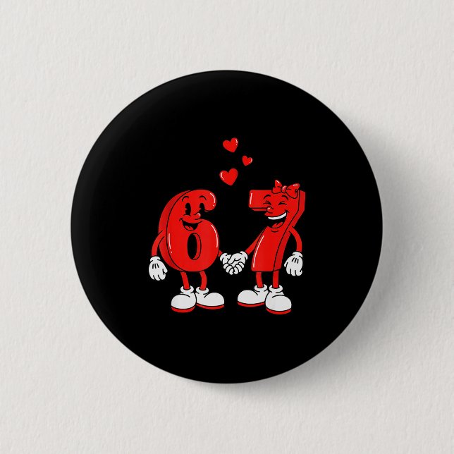 Valentine's Day Six Seven Hearts 6 7 Meme Gen Alph 6 Cm Round Badge (Front)