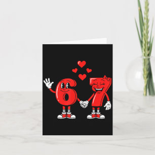 Valentine's Day Six Seven Hearts 6 7 Meme Gen Alph Card