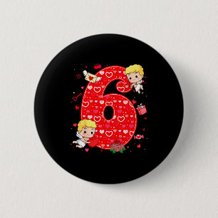 Valentine's Day Six Seven Hearts 6 7 Meme Gen Alph Cm Round Badge