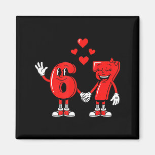 Valentine's Day Six Seven Hearts 6 7 Meme Gen Alph Magnet