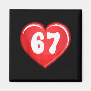 Valentine's Day Six Seven Hearts 6 7 Meme Gen Alph Magnet