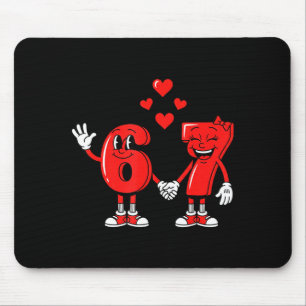 Valentine's Day Six Seven Hearts 6 7 Meme Gen Alph Mouse Pad