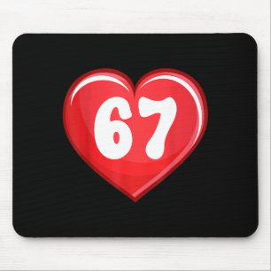 Valentine's Day Six Seven Hearts 6 7 Meme Gen Alph Mouse Pad