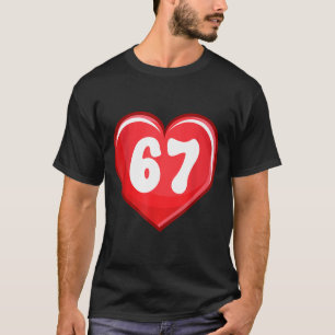 Valentine's Day Six Seven Hearts 6 7 Meme Gen Alph T-Shirt