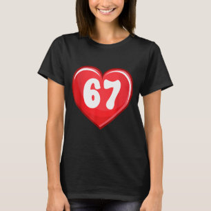 Valentine's Day Six Seven Hearts 6 7 Meme Gen Alph T-Shirt