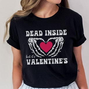 Valentine's Day Skeleton, Funny Gothic Valentine T T-Shirt
