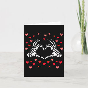 Valentines Day Skeleton Hand Heart Funny Men Women Card