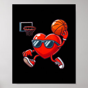 Valentines Day Sketll Cute Sports Men Boys Kids To Poster