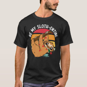 Valentine's Day Sloth Heart Valentine's Lazy Ani T-Shirt