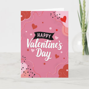 Valentines Day Smooth Heart Dots Card