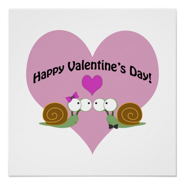 Valentines Day Snails Poster (Front)