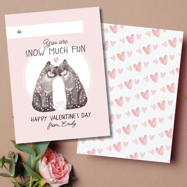 Valentine's Day Snow Leopards Classroom Card Pack (Creator Uploaded)