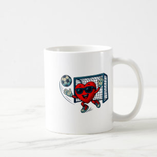 Valentines Day Soccer Goalkeeper Funny Heart Boys  Coffee Mug