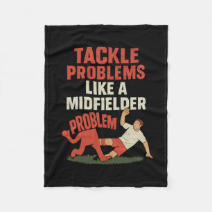 Valentine's Day Soccer Player Heart Sports Men Wom Fleece Blanket