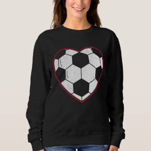 Valentine's Day Soccer Red Heart Sweatshirt
