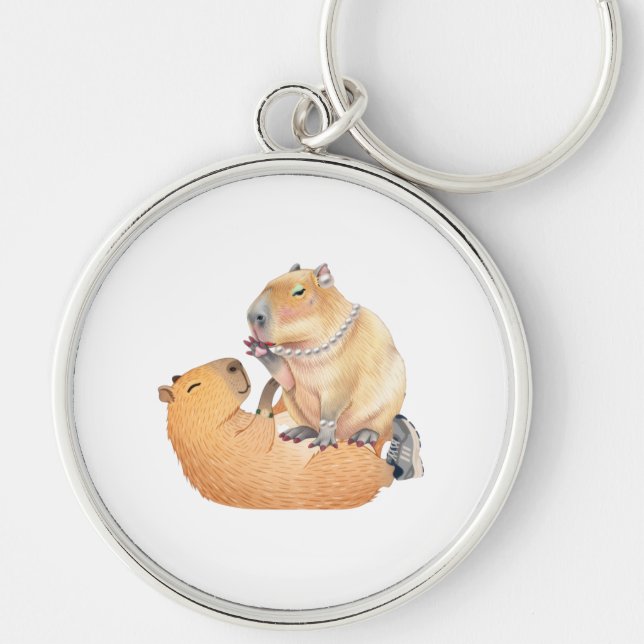 Valentine's day special capibara keychain (Front)
