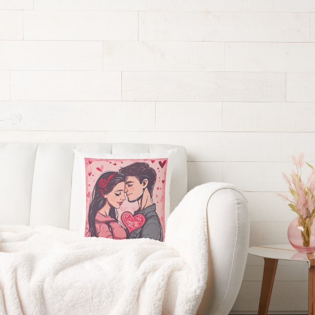 "Valentine's day special Throw pillow" Cushion (Creator Uploaded)