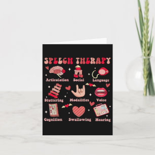 Valentines Day Speech Therapy Therapist Slpa Slp V Card