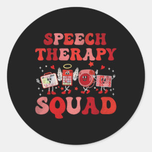 Valentines Day Speech Therapy Therapist Slpa Slp V Classic Round Sticker