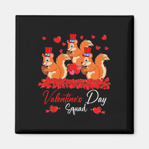 Valentine's Day Squad Three Cute Squirrels Zoo Ani Magnet