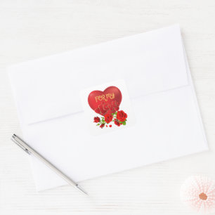 Valentine's Day Square Sticker