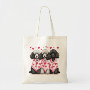 Valentines Day Standard Poodle Dogs Tote Bag