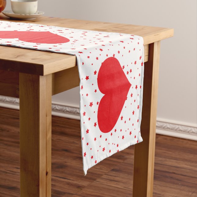 Valentine's Day Star of my Heart Short Table Runner (In Situ)