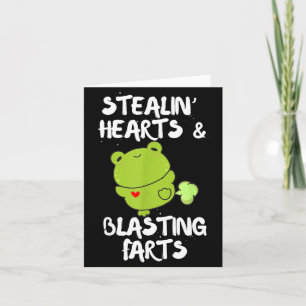 Valentines day stealing hearts and blasting farts card