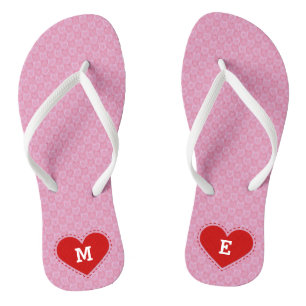 Valentine's Day Stitched Heart Initials/Text Thongs