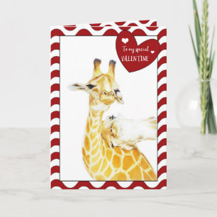 Valentine's Day Sweet Giraffes Card