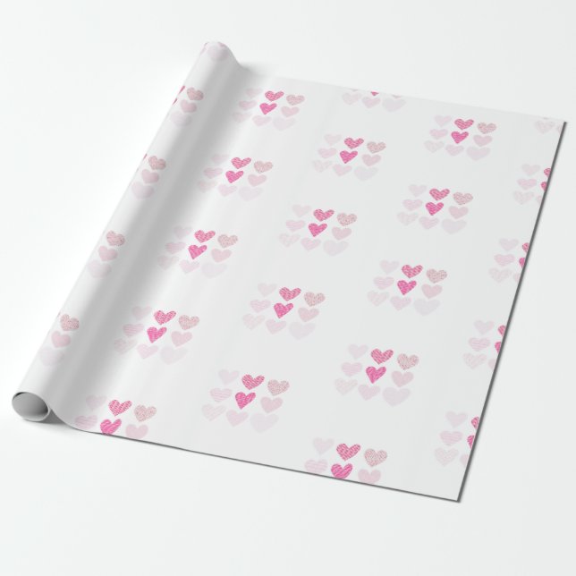 Valentine's Day, sweet hearts Wrapping Paper (Unrolled)