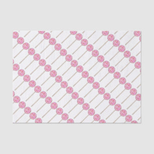 Valentine's Day Sweet Pink Cake Pop Pops Tissue Paper