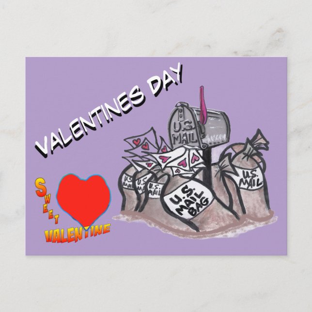 Valentines Day, Sweet Valentine Cust. Postcard (Front)