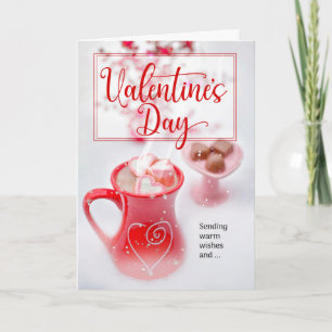 Valentine's Day Sweets and Warm Cocoa Treats Holiday Card