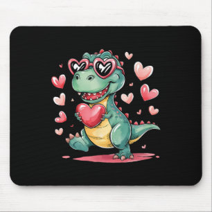 Valentine's Day T-rex Dinosaur Love Cute Women Gir Mouse Pad